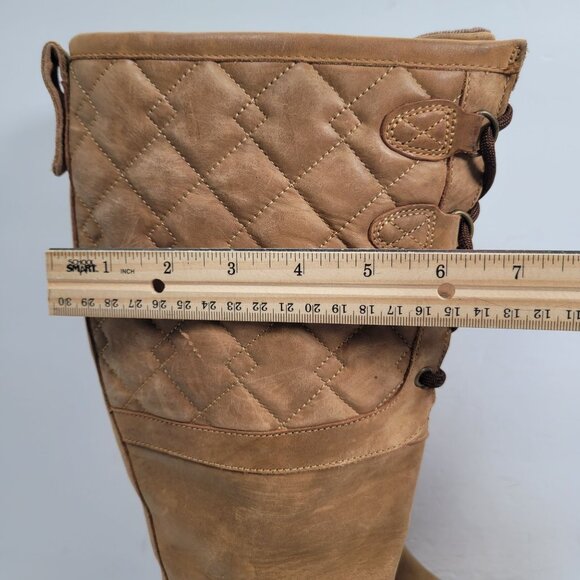 UGG Elsa Women's Quilted Tall Leather Lace-Up Boots S/N1013484 US Size 8.5 - Picture 9 of 12